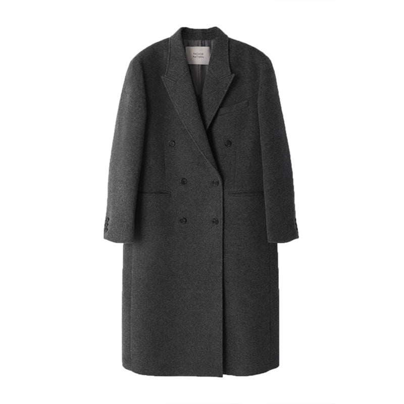 Damen Eleganter und übergroßer Wollmantel Drune