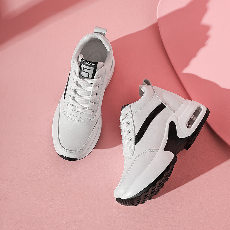 Damen nan urbaner Plateausneaker mit luftgeformter Zwischensohle und geschwungener Seitenapplikation Drune