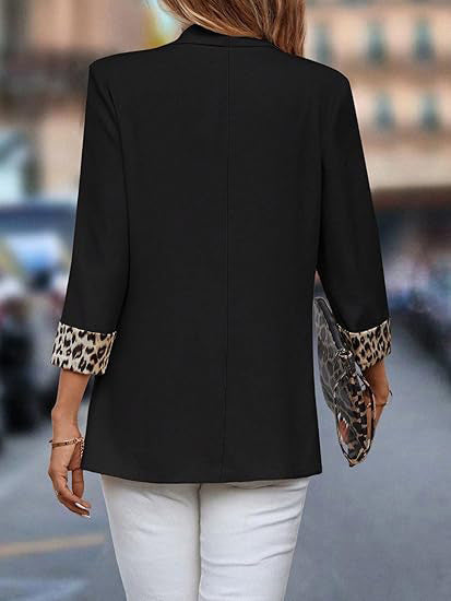 Drune | Blazer mit Leoparden-details Stilvoll und Zeitlos Einzigartiger Schnitt