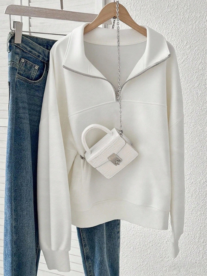 Damen Sweatshirt mit hohem Kragen Drune