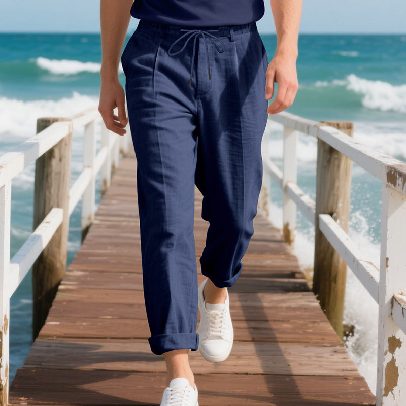 Herren leichte, atmungsaktive Strandhose mit verstellbarem Kordelzug und praktischen seitlichen Taschen Drune