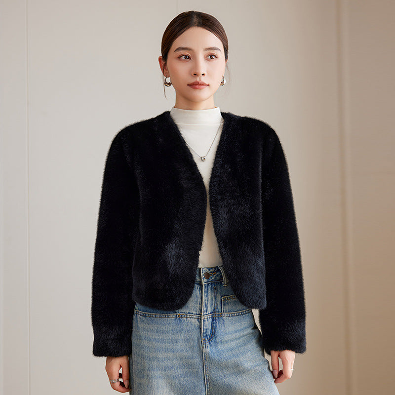 Damen Kuschelige Kurzjacke Drune