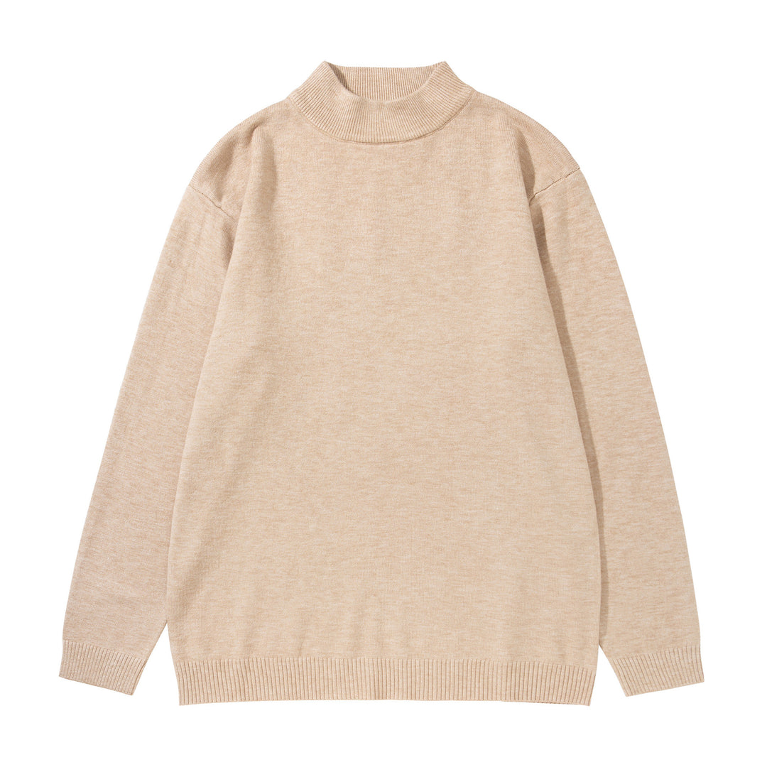Unisex Minimalistischer Feinstrick-Mockneck mit extra breitem Rippsaum Drune