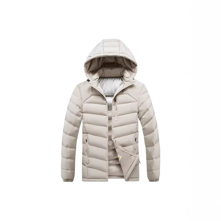 Herren Steppjacke mit Thermoisolierung, Kapuze und reflektierendem Innenfutter Drune