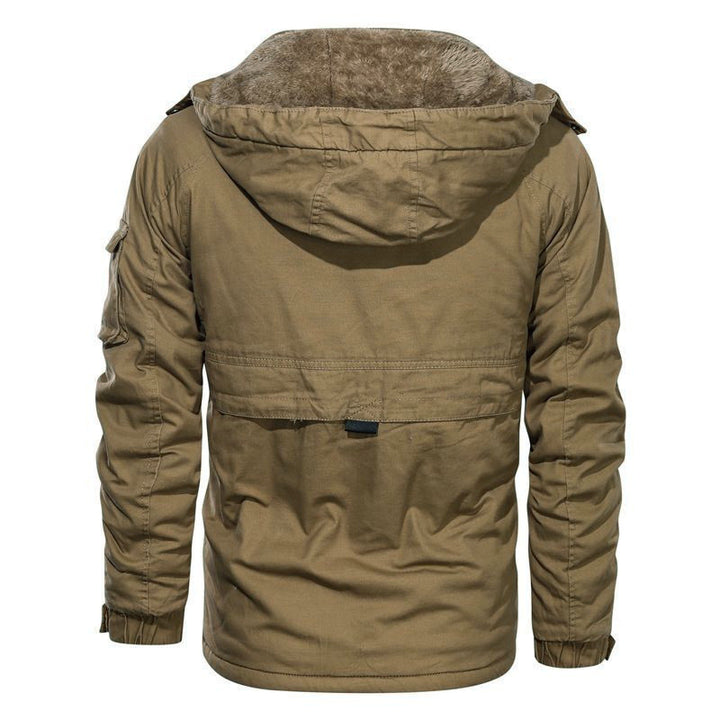 Herren Militärisch inspirierter Thermo-Parka mit Teddyfutter und Ärmeltasche Drune