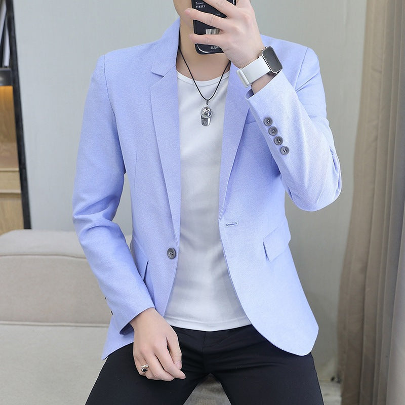 Herren modischer Blazer mit schmalem Schnitt und feinem Material Drune