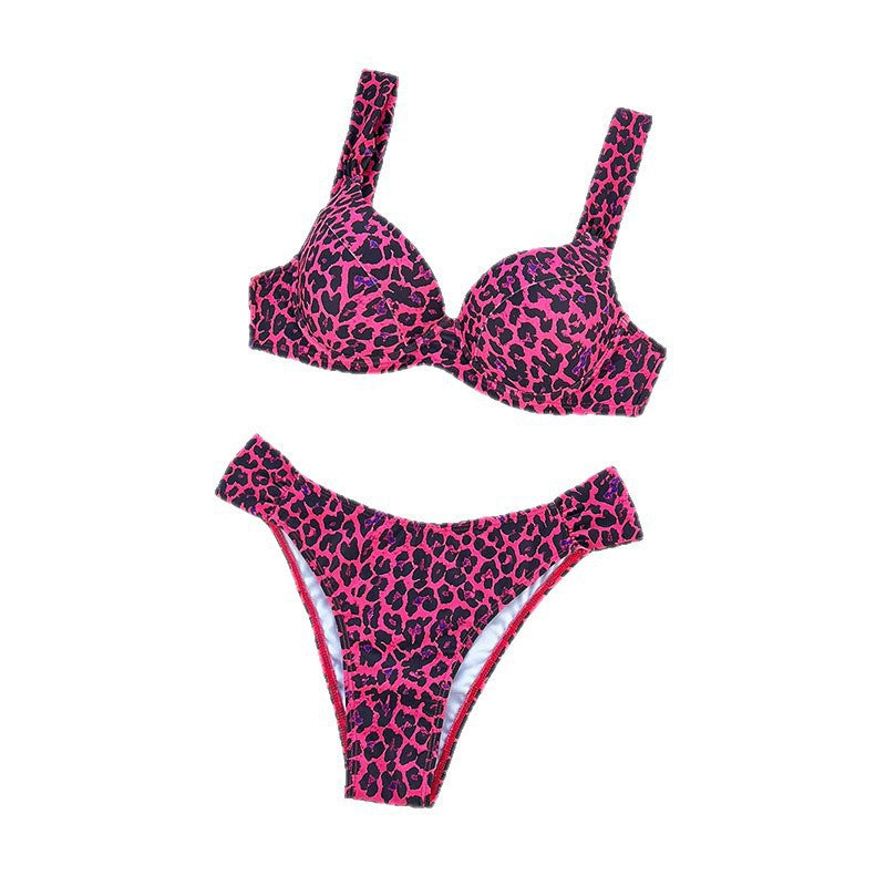 Damen Bügel-Bikini-Set mit animalischem Muster und komfortablem Schnitt Drune
