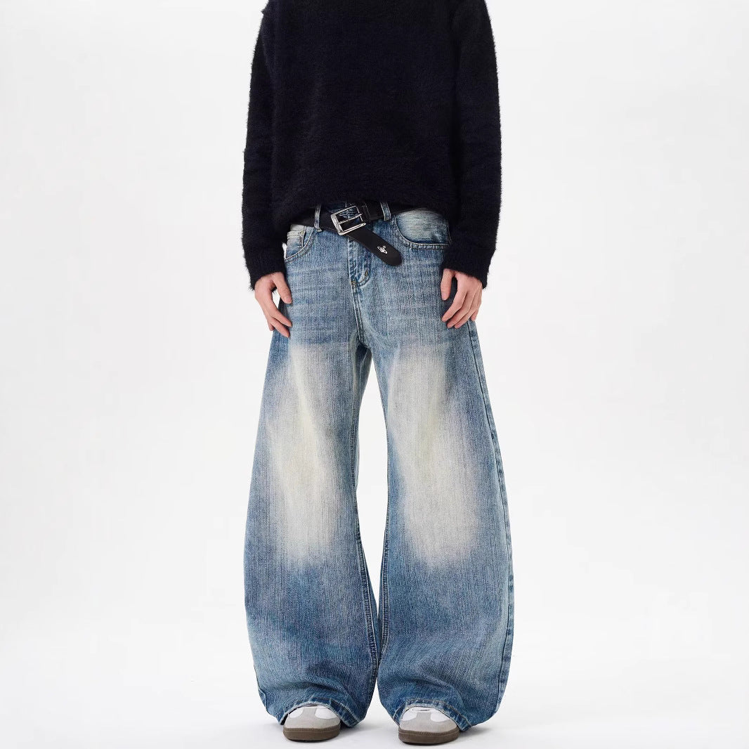 Herren Hochgeschnittene Weitgeschnittene Jeans Drune