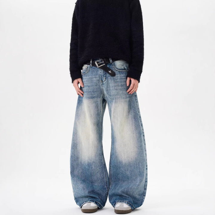 Herren Hochgeschnittene Weitgeschnittene Jeans Drune