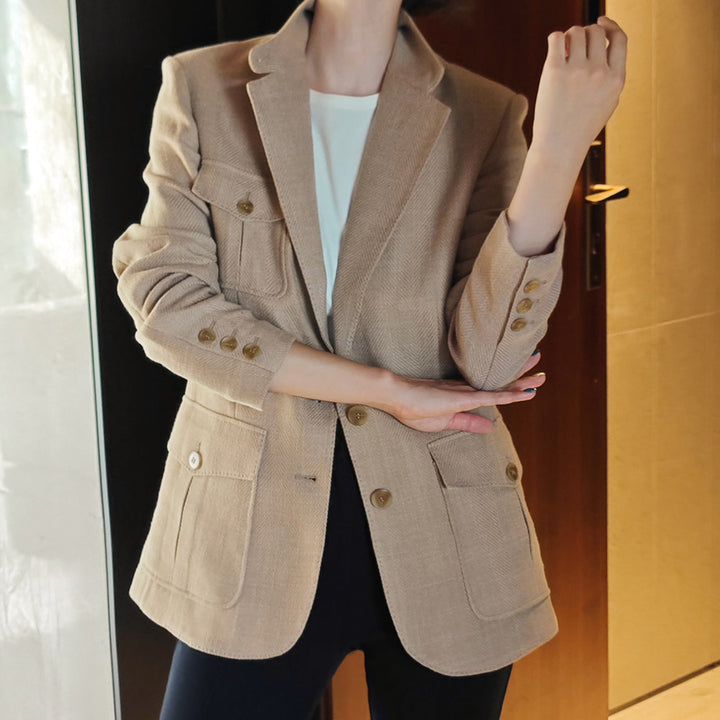 Damen Eleganter und vielseitiger Leinenblazer Drune