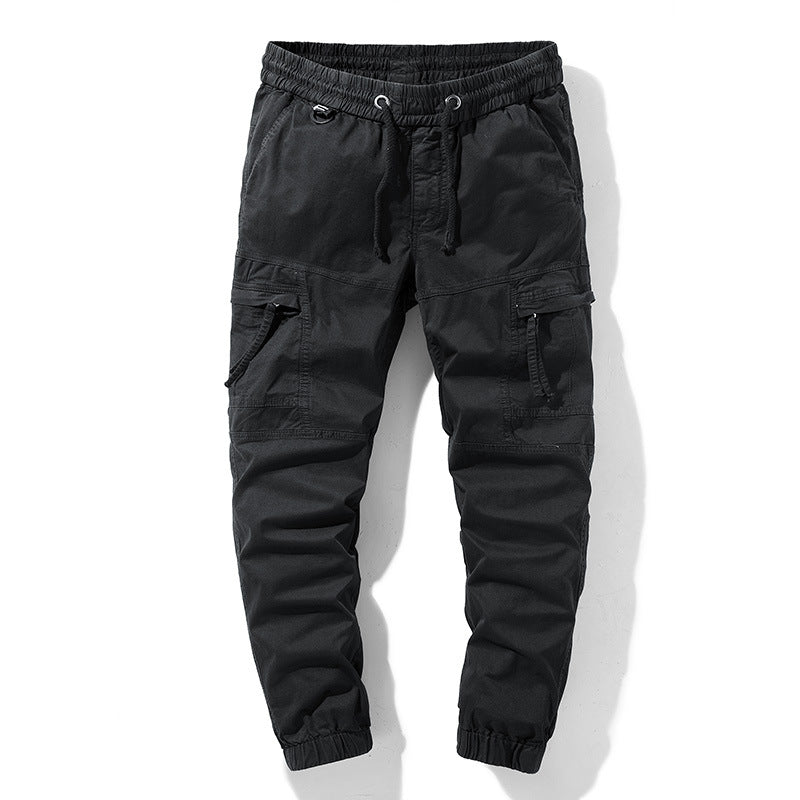 Herren Urbaner Tactical-Cargo-Jogger mit ergonomischen Kniefalten, integrierter Schlüsselöse und elastischem Knöchelabschluss Drune