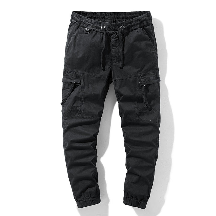 Herren Urbaner Tactical-Cargo-Jogger mit ergonomischen Kniefalten, integrierter Schlüsselöse und elastischem Knöchelabschluss Drune