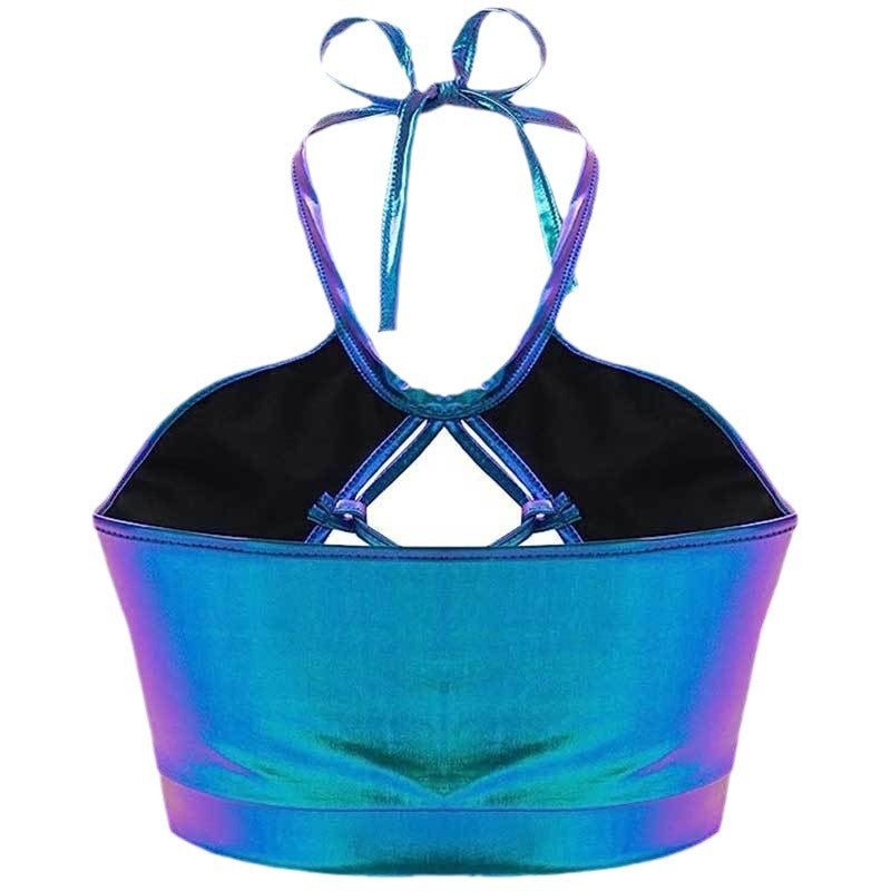Damen Sport-Bikini-Oberteil mit einzigartigen Schnittdetails und schimmerndem Finish Drune