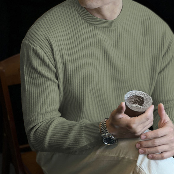 Herren Moderate Rippstrickpullover Drune