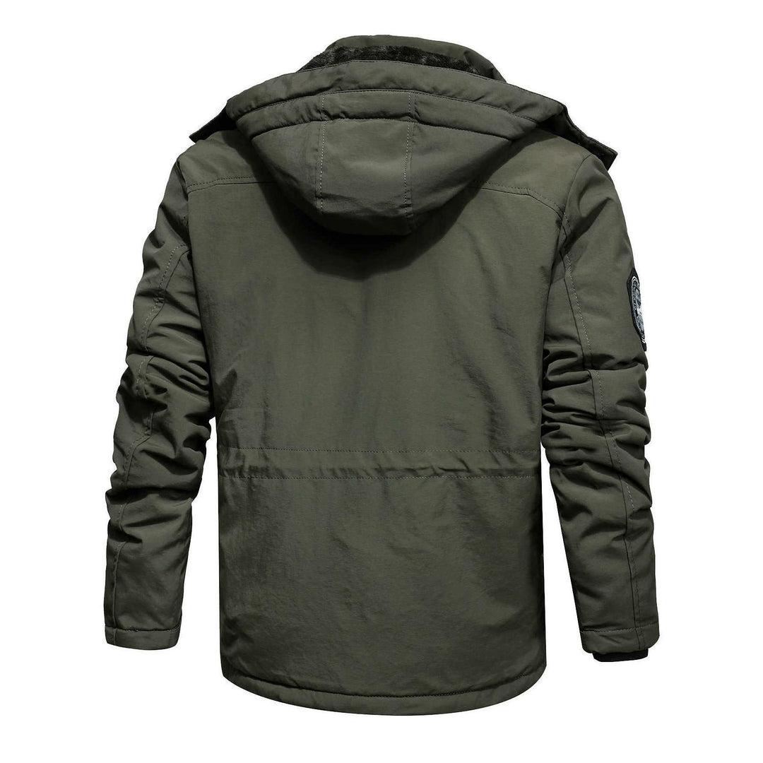 Herren Military-Influenced Thermo-Parka mit wärmender Fleecefutter‑Innenlage und Multifunktions‑Taschen Drune