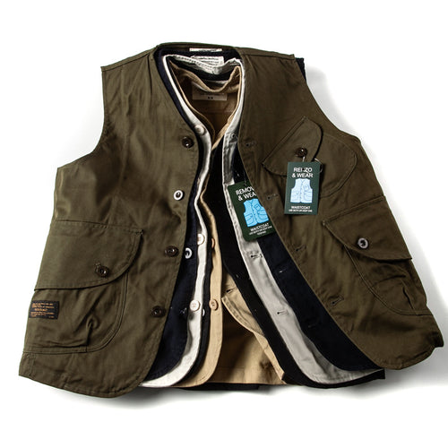 Herren Utility‑Weste mit mehreren Pattentaschen aus robustem Canvas Drune