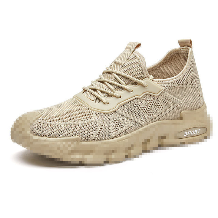 Herren Leichter Strick-Running-Style Sneaker mit gepolsterter Plateau-Sportsohle Drune