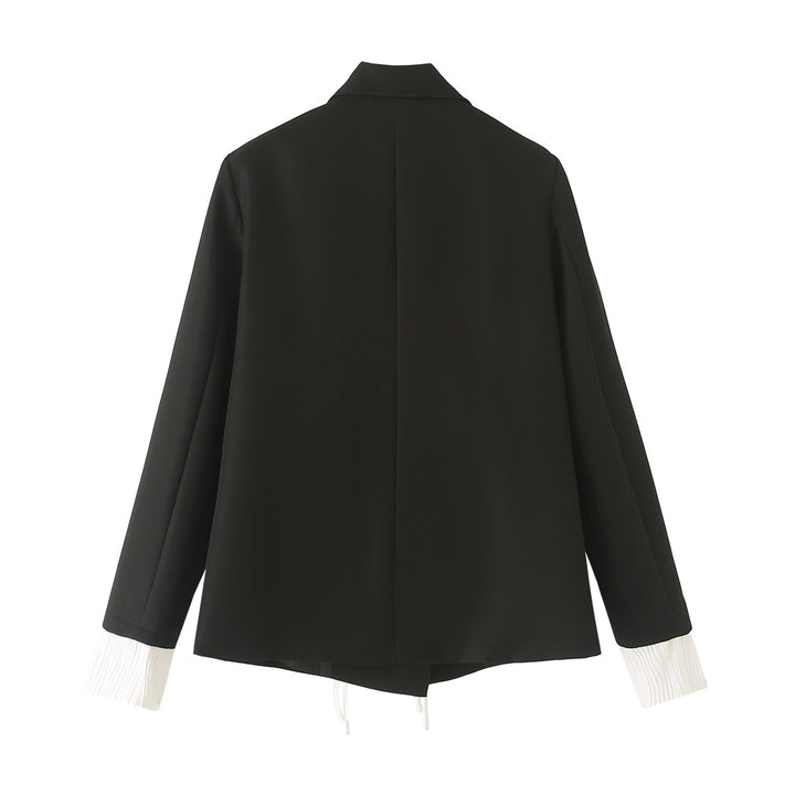 Damen nan taillierter Blazer mit Kordelzugdetail und plissierten Manschetten Drune