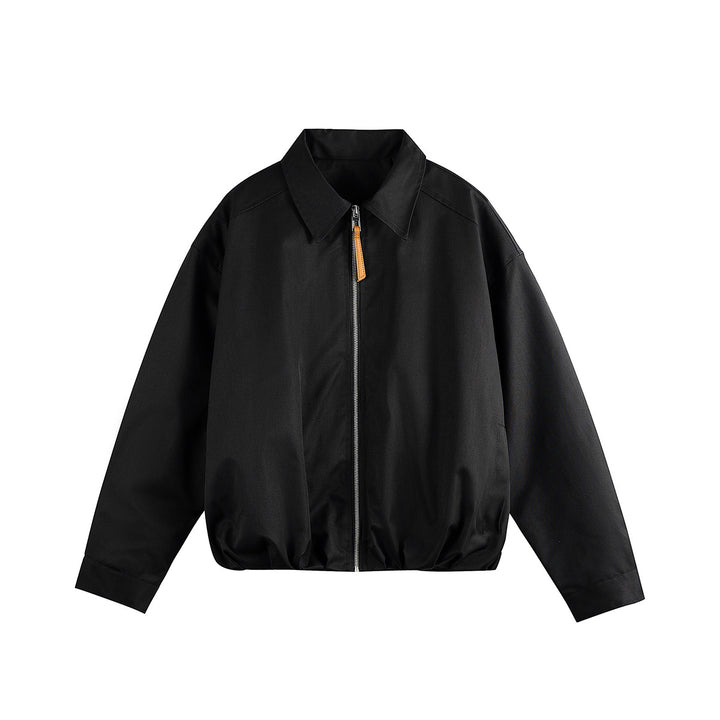 Unisex Kurzblouson im Boxy‑Cut mit Hemdkragen und gerafftem Saum Drune