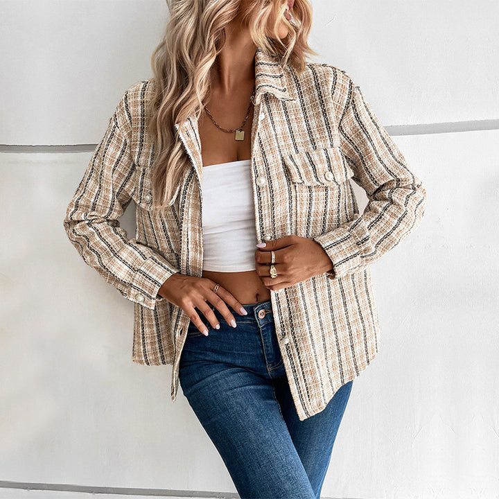 Damen Karo-Hemdjacke Drune