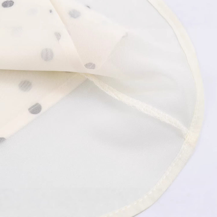 Damen A-Linien-Midirock mit doppellagigem Saum und Polka-Dot-Print Drune