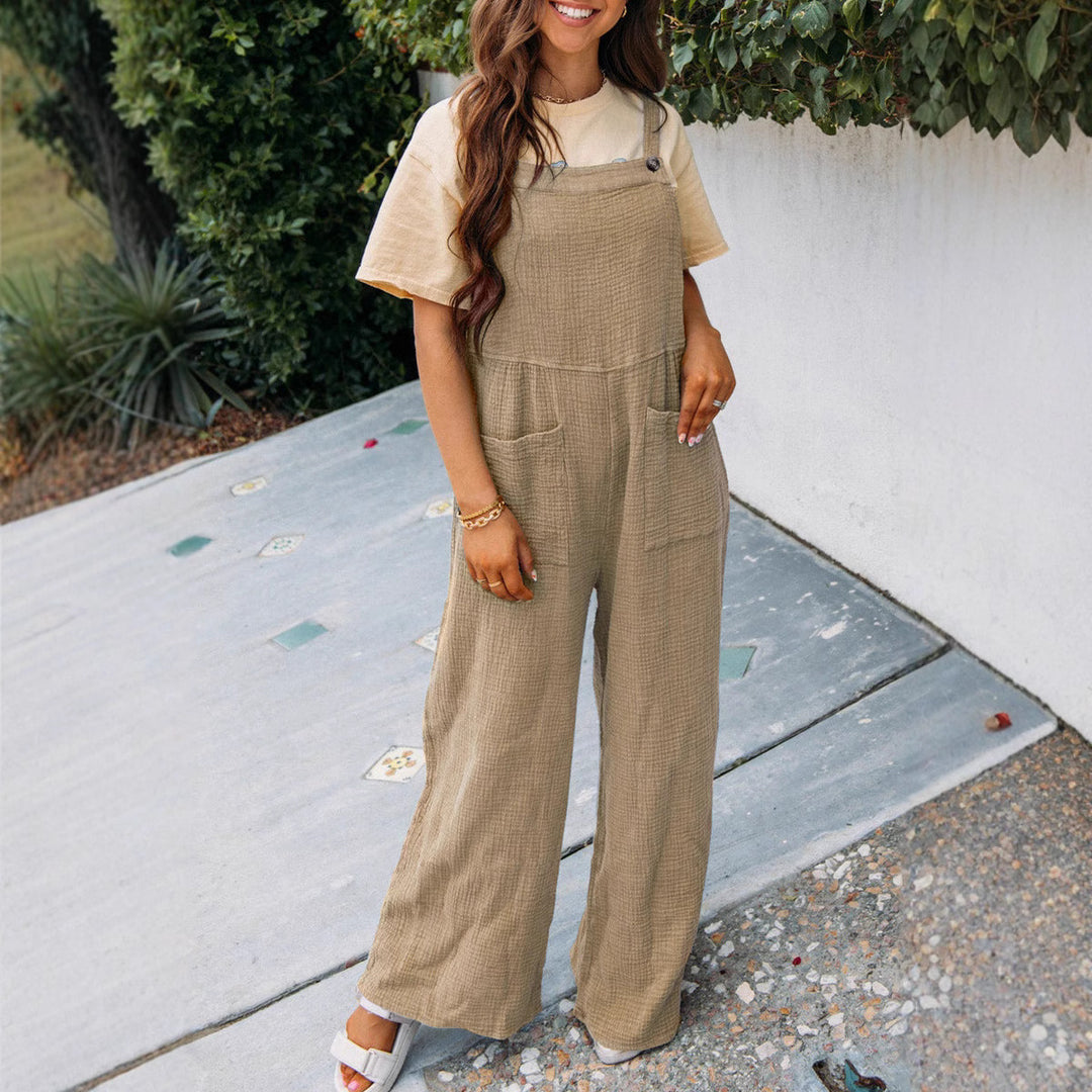 Damen lässiger Overall mit praktischen Taschen und verstellbaren Trägern Drune