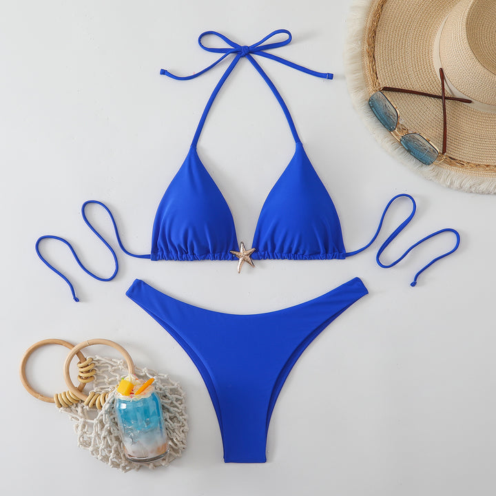Damen Triangel-Bikini mit modischem Stern-Detail Drune