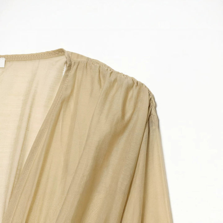 Damen Cape-Bolero mit Korsettbund und voluminösen Ballonärmeln Drune