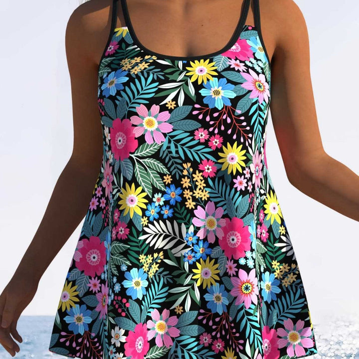 Damen Tankini mit verspieltem Streifenmuster und originellem Schnitt Drune