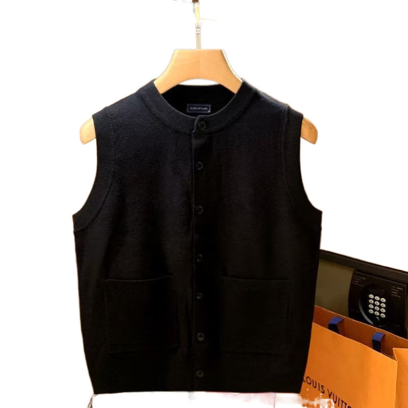 Damen elegante Strickweste mit praktischen Taschen Drune