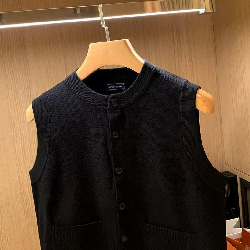 Damen elegante Strickweste mit praktischen Taschen Drune