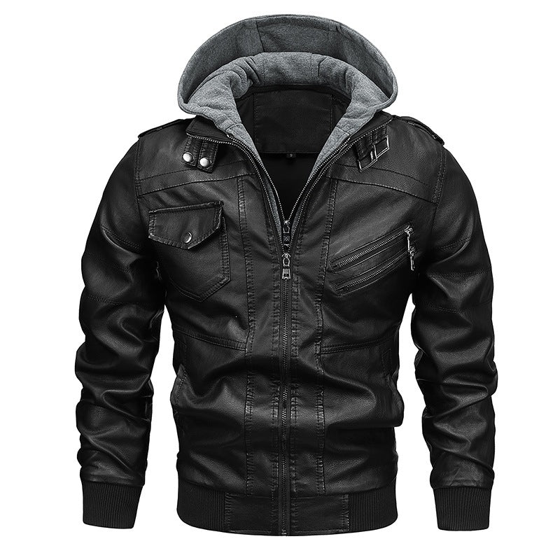 Herren Modische Kapuzenjacke mit Taschen Drune