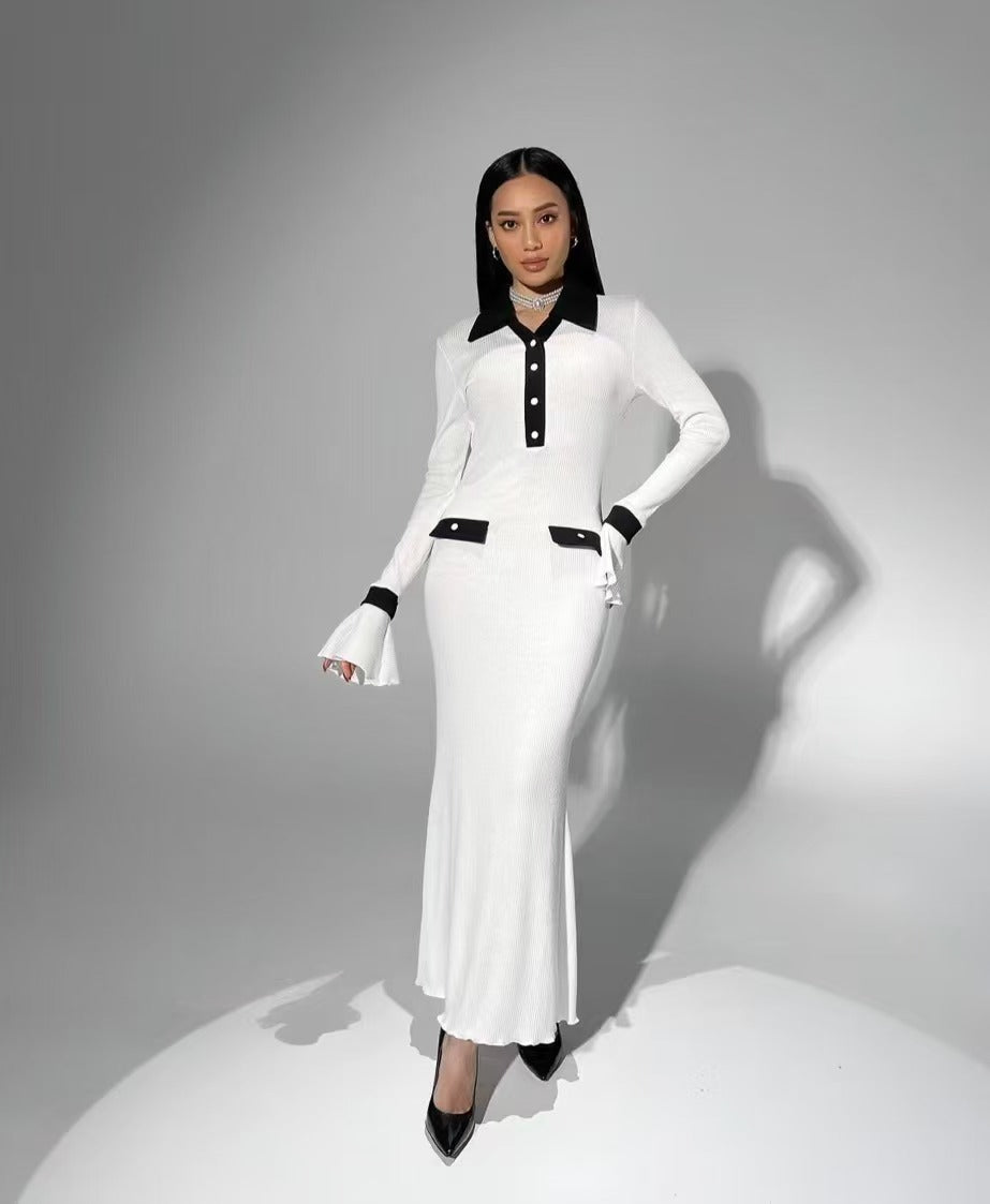 Damen Langarm-Kleid im eleganten Design Drune