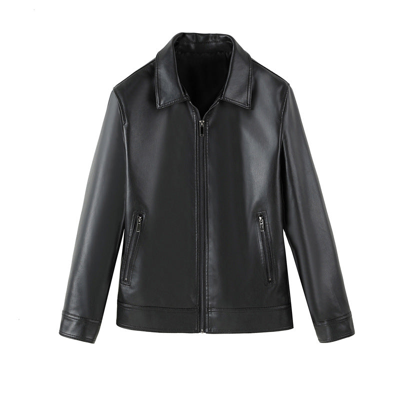 Herren Klassische Lederjacke Drune
