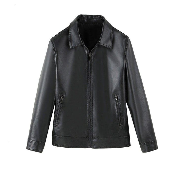 Herren Klassische Lederjacke Drune