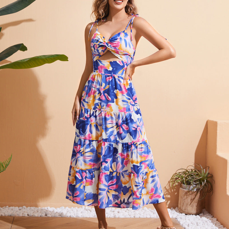 Damen Maxikleid mit Rüschen und verspieltem Schnitt Drune