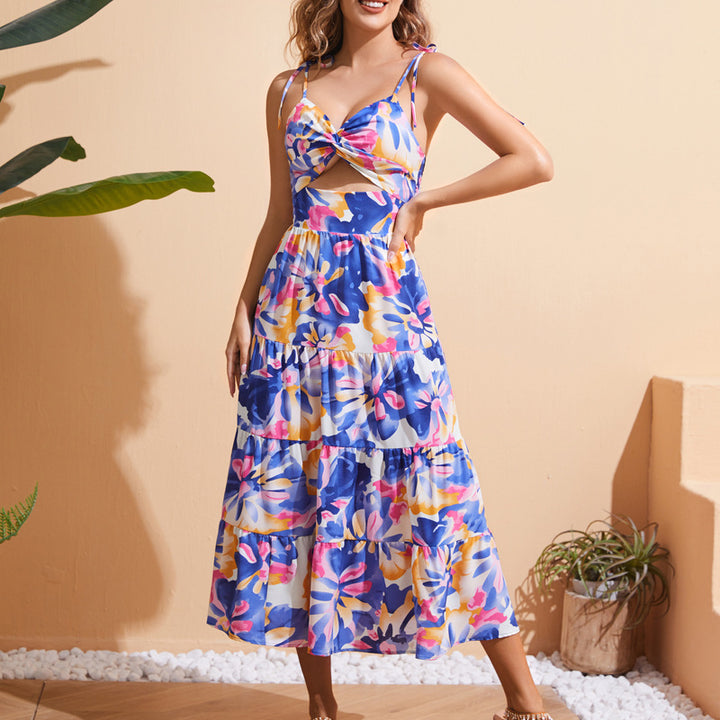 Damen Maxikleid mit Rüschen und verspieltem Schnitt Drune