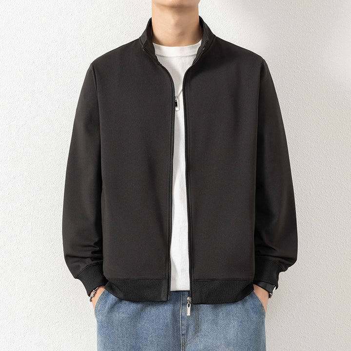 Herren Minimalistische Zip‑Blousonjacke aus technischem Stretchmaterial mit Stehkragen Drune