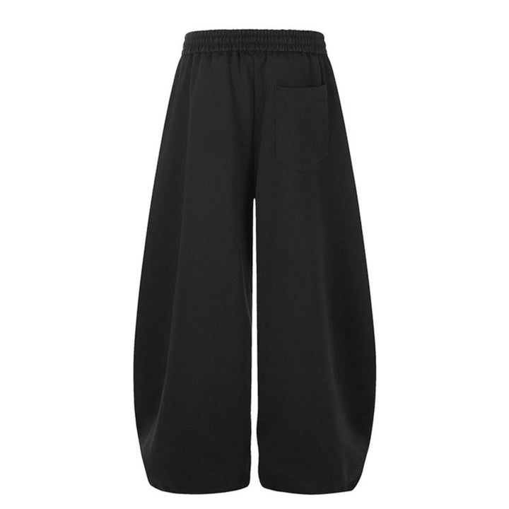 Damen Extraweite Cropped Palazzo-Sweathose mit Komfortbund und Tunnelzug Drune