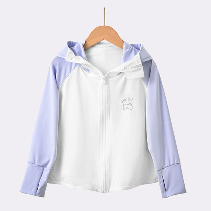 Mädchen Übergangsjacke mit Kapuze und niedlichem Tiermotiv Drune
