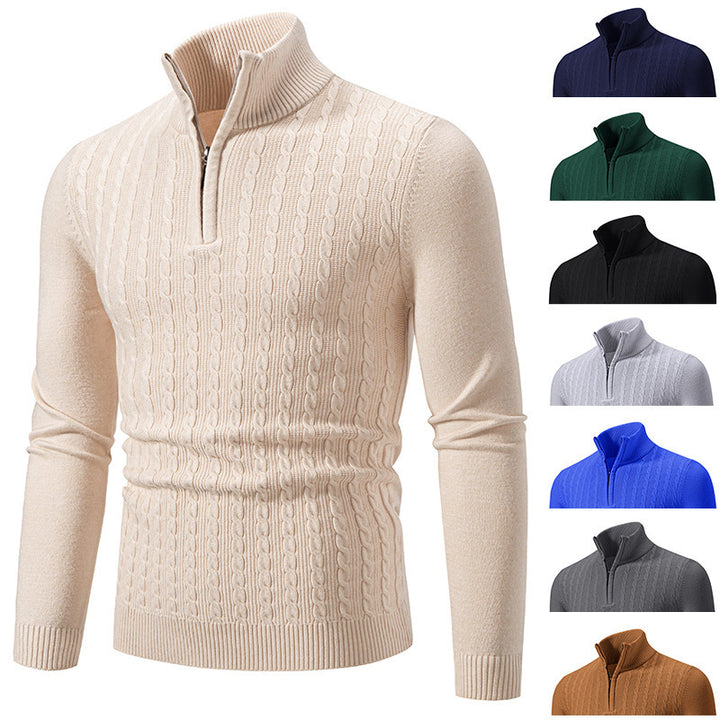 Herren Strickpullover mit Stehkragen Drune