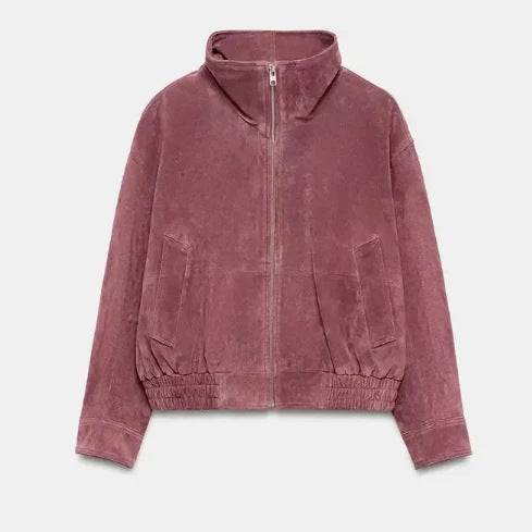 Damen Kurz geschnittener Boxy‑Blouson mit hohem Stehkragen und überschnittenen Ärmeln Drune