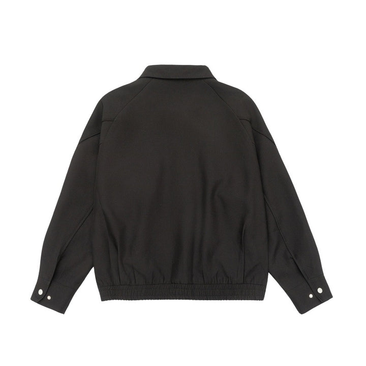 Herren Boxy-Übergangsjacke mit Hemdkragen, Raglanärmeln und Reißverschlusstaschen Drune
