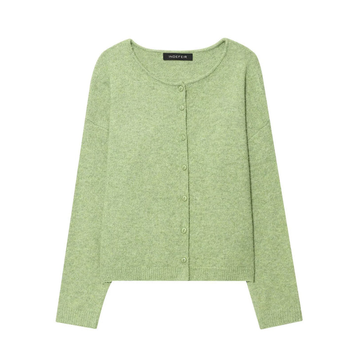 Damen gemütliche Strickjacke mit Knopfverschluss und lockerem Schnitt Drune
