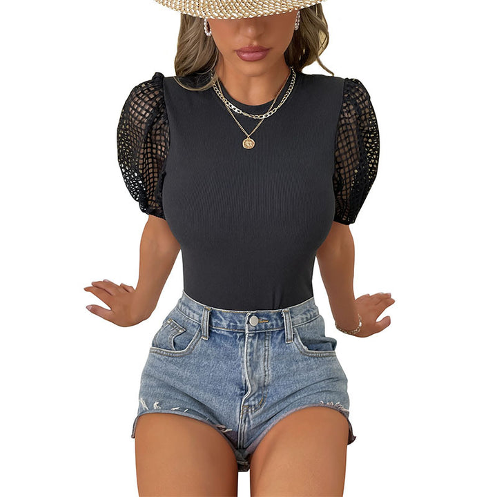 Damen Body mit modischen Netzdetails und elegantem Schnitt Drune