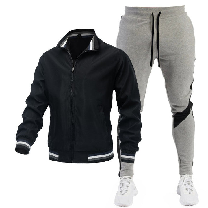 Herren Sportliches Trackjacke und Jogginghose Set Drune