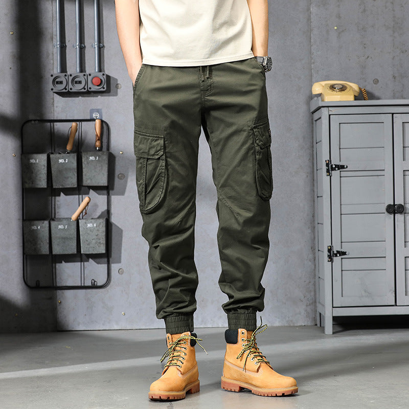 Herren Cargo-Joggerhose im Utility-Look mit elastischem Bund, Multifach‑Taschen und gerippten Knöcheln Drune