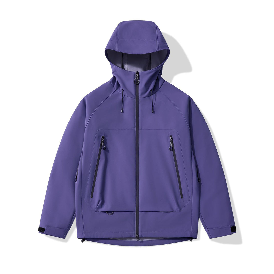 Herren technisch-isolierende Softshelljacke mit Kapuze und Fleece-Innenkragen Drune