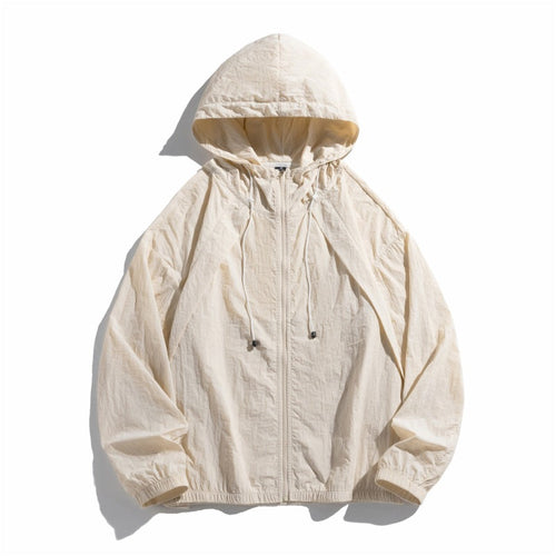 Damen leichte Windjacke mit verstellbarem Kapuzensystem Drune