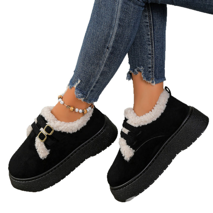 Damen Gefütterte Schnür‑Sneaker mit Kunstfellfutter und Plateau‑Sohle Drune